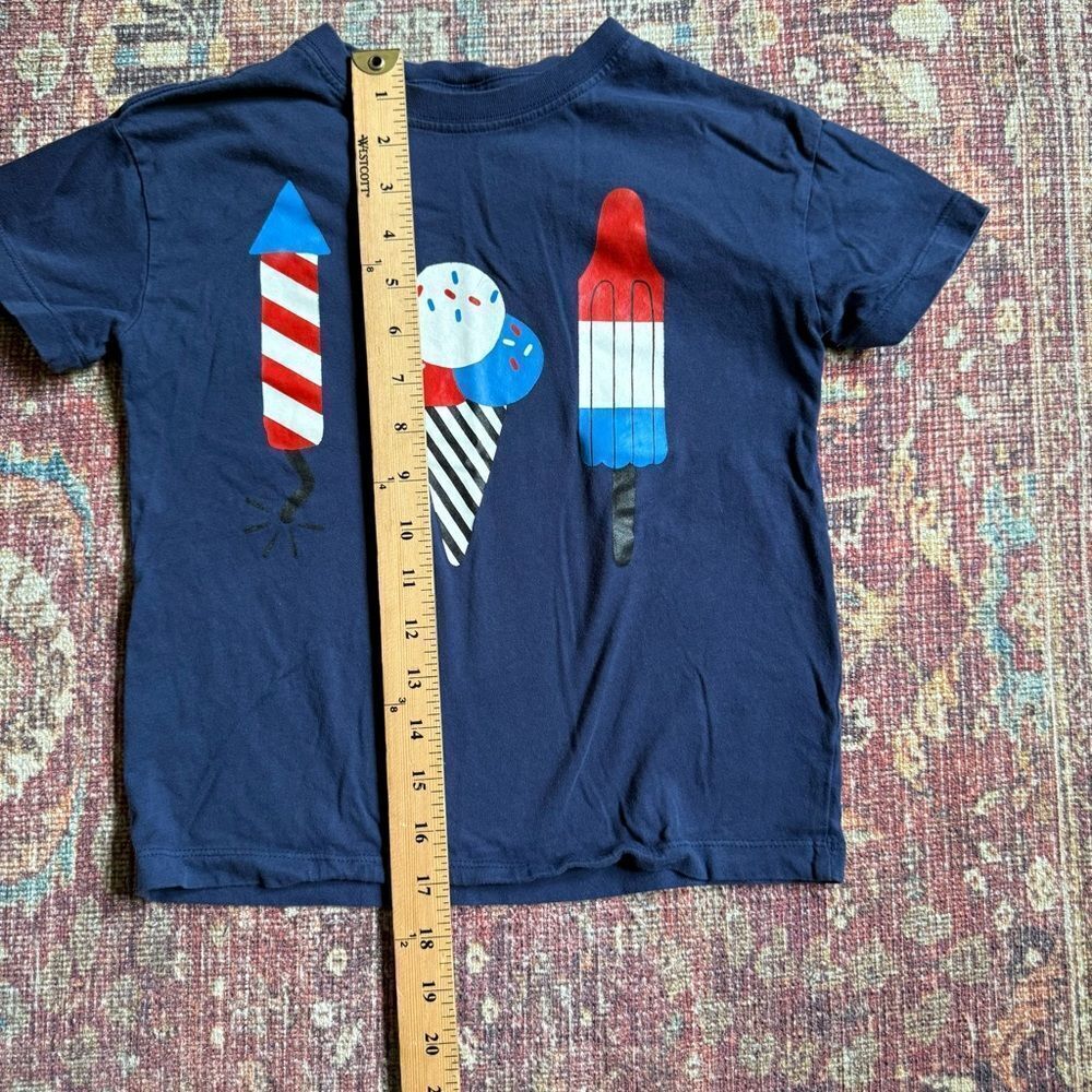 Hanna Andersson 6-7 Kids Navy Blue Rocket Pops Graphic T-Shirt - Picture 2 of 8